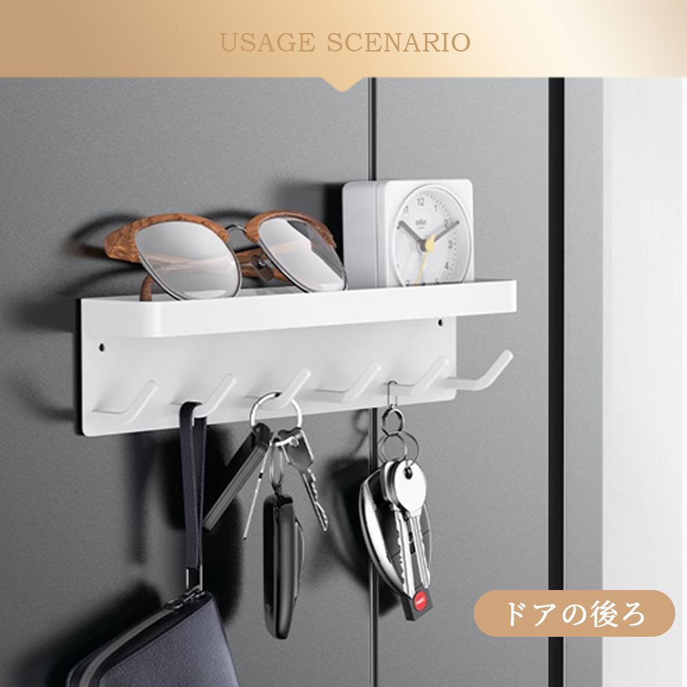 フック マグネットフック 引っ掛け マグネットバスルームフック 収納 小物フック 小物掛け 磁石 玄関 オフィス 台所 浴室 壁掛け用 風呂 壁面 おしゃれ 掃除道具掛け Z-06 - 画像 (10)