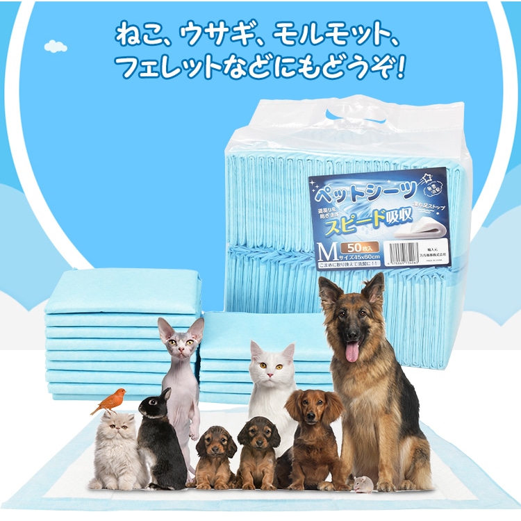 ペットシーツ 薄型 ペット用シーツ トイレシート トイレシーツ 消臭 抗菌 大容量 たっぷり吸収 猫 犬 業務用 pt073 - 画像 (6)
