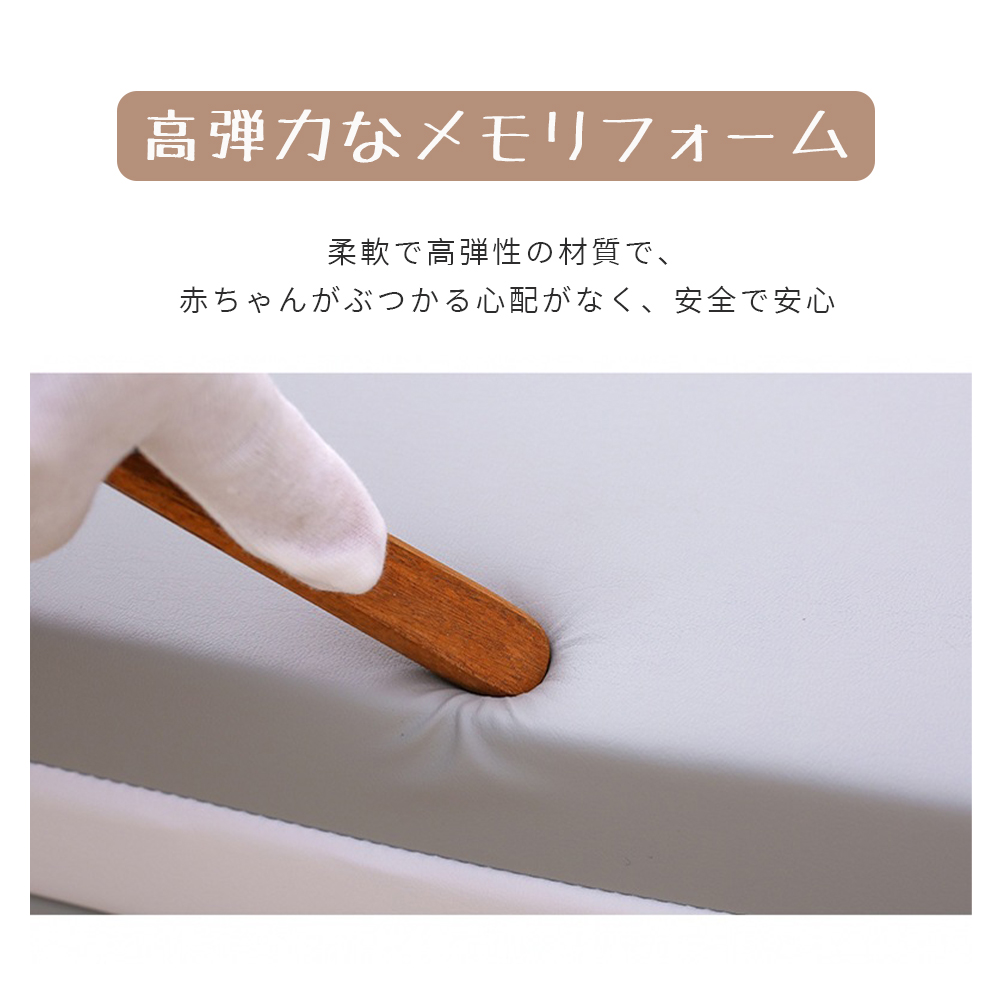 プレイマット 折りたたみ ベビー 厚手 防水 赤ちゃん 防音 床暖房対応 ベビーマット フロアマット 持ち運び 赤ちゃんマット クッションマット マット 出産祝い D-37 - 画像 (5)
